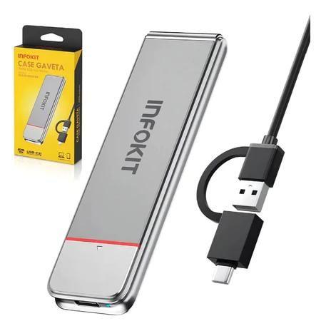 Gaveta Case Portatil SSD M.2 NVME 2230 2242 2260 2280 Compacto