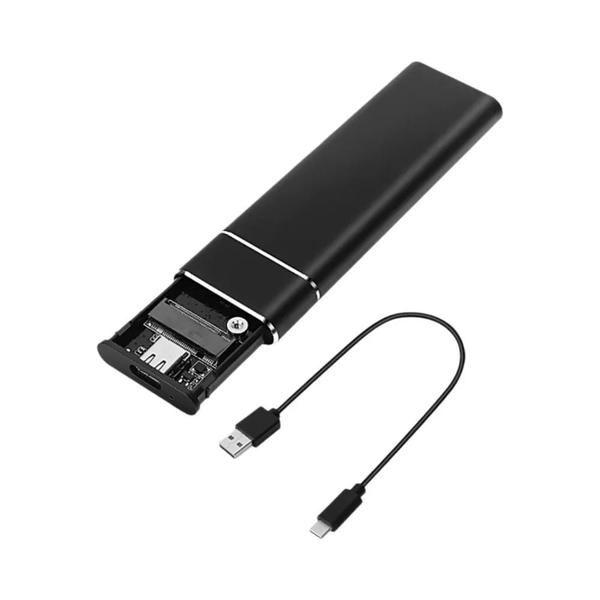 Gabinete Externo Para SSD M2 NVMe SATA De Protocolo Duplo 10Gbps USB 3.1 Tipo C, Suporta Chaves M E