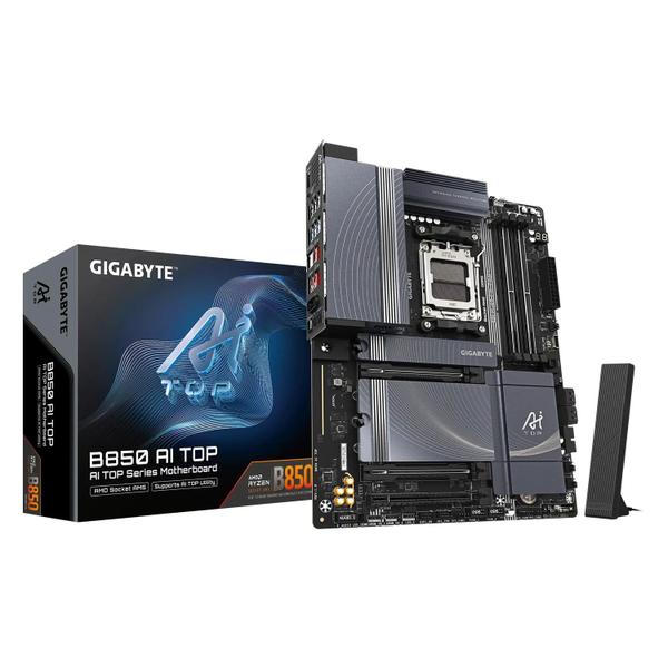 Placa Mãe Gigabyte B850 AI TOP DDR5 Socket AM5 Chipset AMD B850 ATX