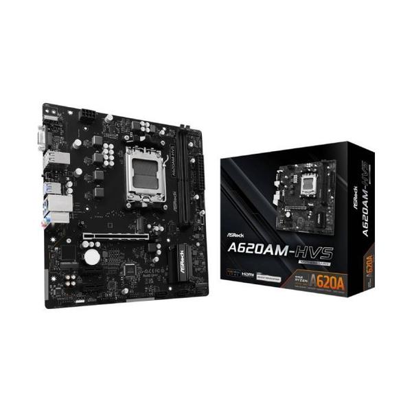 Placa Mãe AsRock A620AMHVS AM5 2xDDR5 Chipset AMD A620A mATX