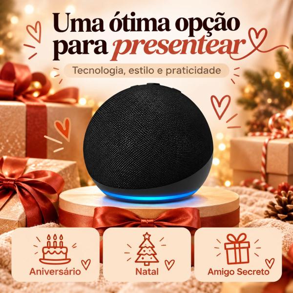 Caixa de Som Bluetooth com Microfone e LED RGB