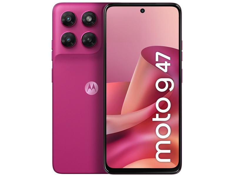 Smartphone Motorola Moto g47 128GB 5G 4GB RAM+8GB RAM Boost Rosa 6,7" Câm. Dupla Selfie 32MP