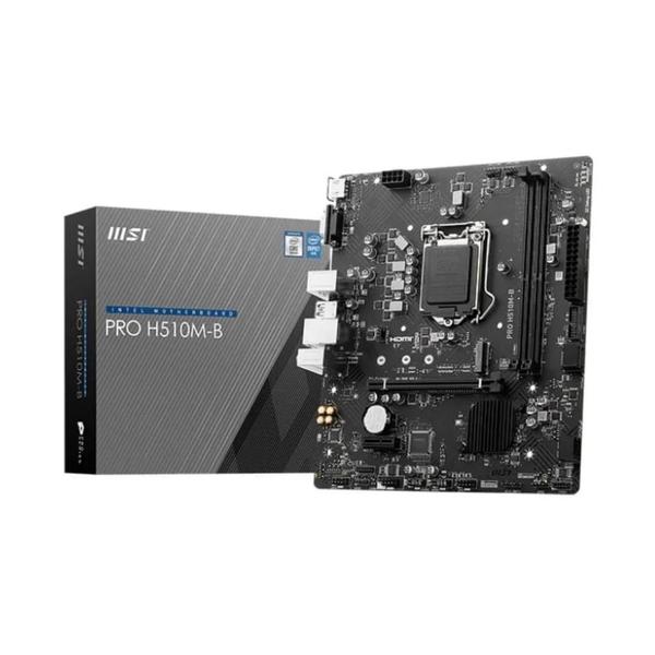 Placa-Mãe MSI PRO H510M-B Intel LGA 1200 DDR4 mATX M.2 PCIe HDMI VGA