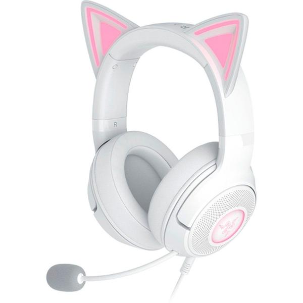 Headset Gamer Razer Kraken Kitty V2, Chroma RGB, Conexão USB, Branco - RZ04-04730600-R3U1