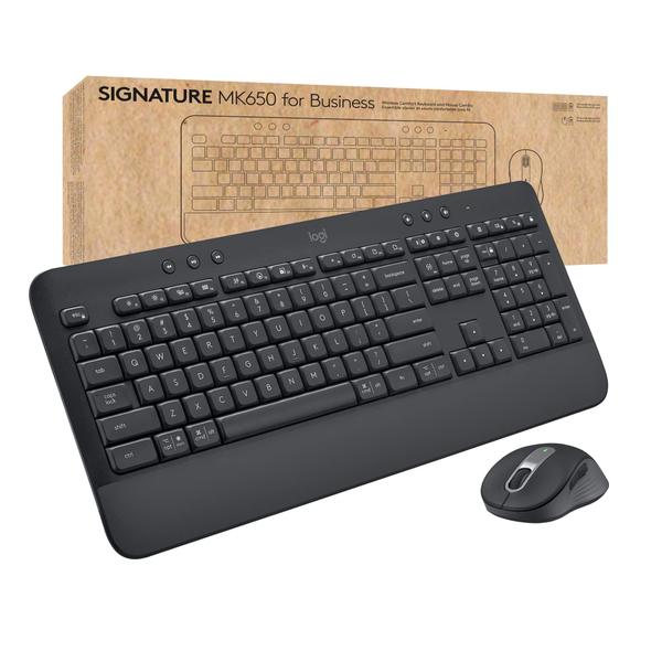Kit Logitech Signature MK650 - Mouse e Teclado Sem Fio