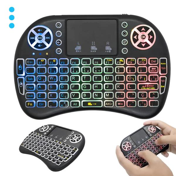 Mini Wireless Teclado Controle Touchpad Smart Tv Pc Led