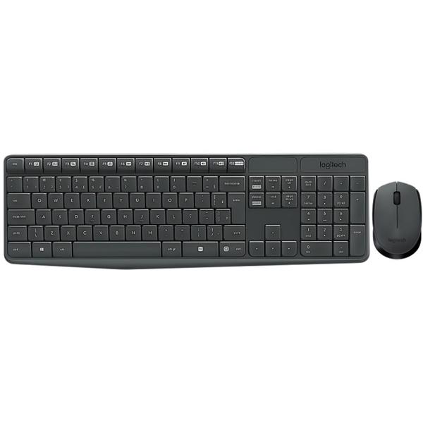 Kit Teclado E Mouse Sem Fio Logitech Mk235 Português Brasil Preto