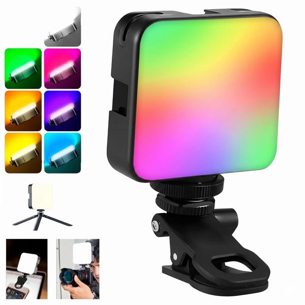 Luz LED RGB Iluminador para Influencer Digital Vídeo Foto Streaming USB 3000K 6500K 800LM Portátil Luz LED RGB Iluminador para Influencer Digital Vídeo Foto Streaming USB 3000K 6500K 800LM Portátil