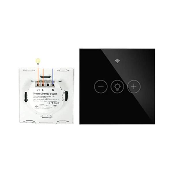 Interruptor Dimmer De Luz LED WiFi Inteligente Com Controle Por Voz Tuya, Alexa E Google Home,