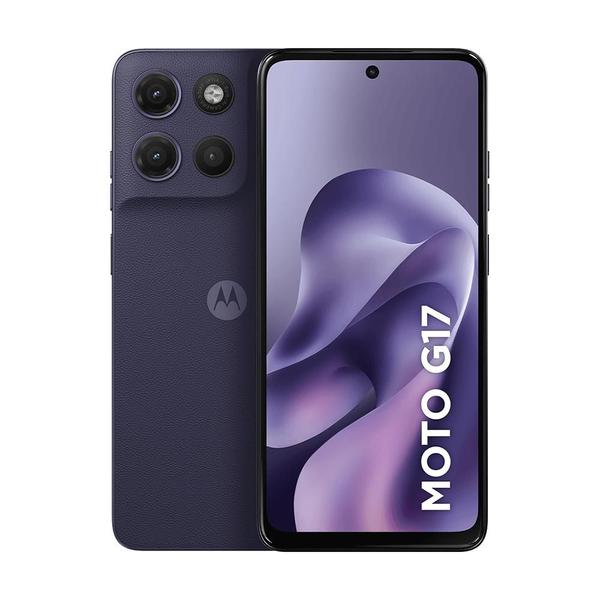 Smartphone Motorola Moto G17 4G 128GB 4GB RAM + 8GB RAM Boost, Camera 50MP Sony Lytia 600, tela FHD 60hz, bateria 5200 mAh