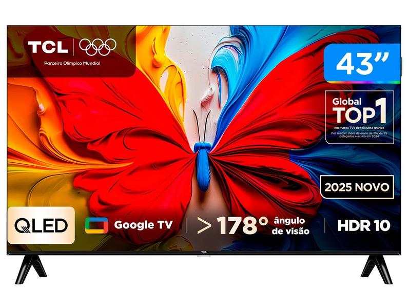 Smart Tv TCL 43" QLED FULL HD 43S5K Google Tv HDR10 Bivolt
