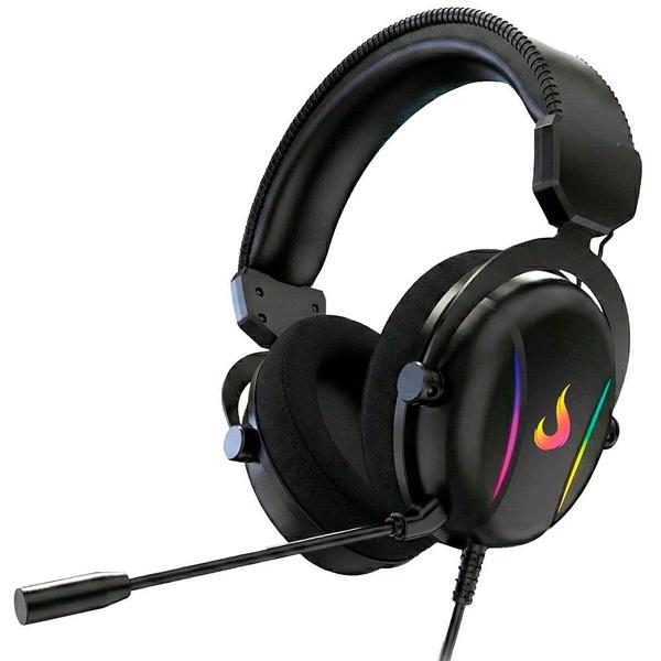 Headset Gamer Rise Mode Nova 02, Surround 7.1, Drivers de 40mm, Microfone Removível, USB, RGB, Preto, RM-HS-NV-02-FB