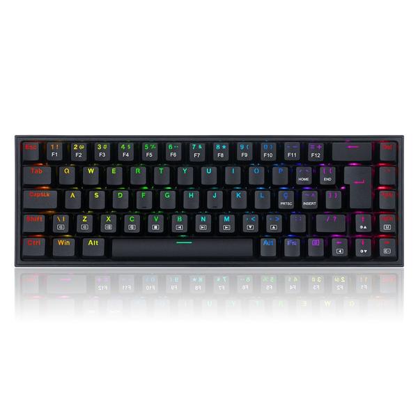 Teclado Gamer Redragon Castor RGB Mecânico Preto Switch Brown K631RGB PT BROWN 5843 Teclado Gamer Redragon Castor RGB Mecânico Preto Switch Brown K631RGB PT BROWN 5843