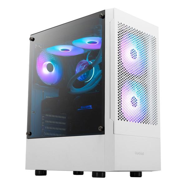 Gabinete gamer mid tower 3 fans sem fonte talos e3 mesh branco gamdias