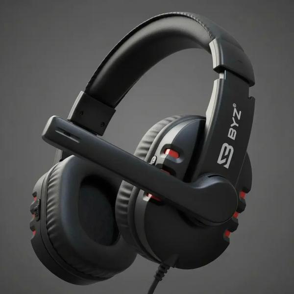 Fone Gamer Headset Preto E Vermelho Com Led Usb Q7 Preto