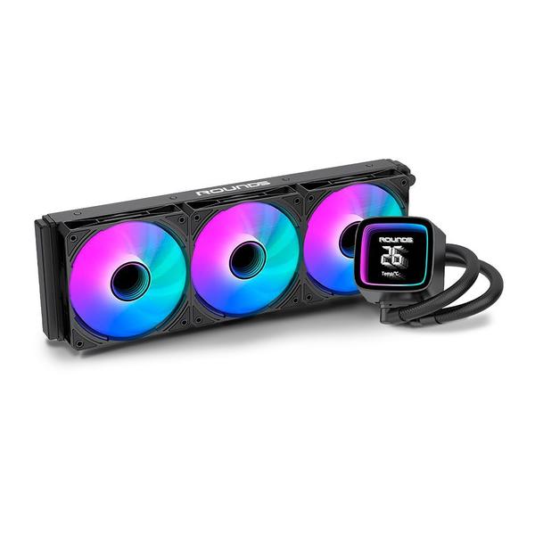 Water Cooler Gamer Round5 Boreah 360 ARGB Com Display Preto