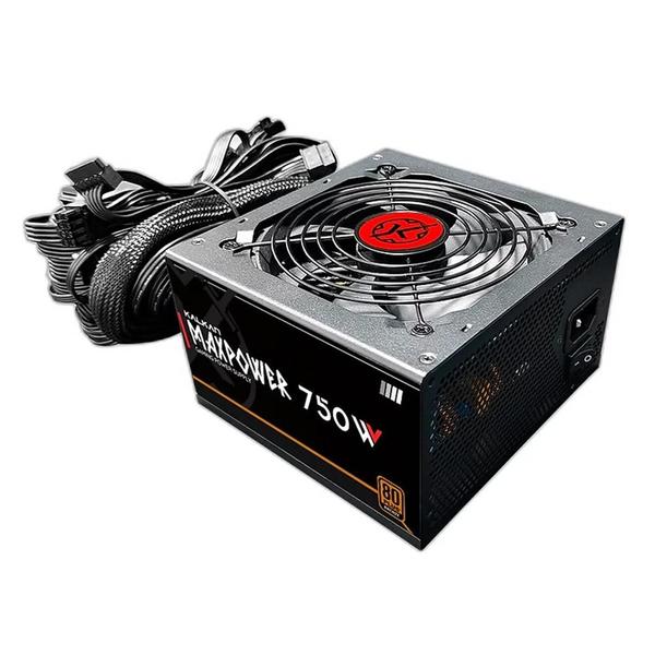 Fonte Real Gamer Kalkan 750W MaxPower 80 Plus Bronze PFC Ativo Preto