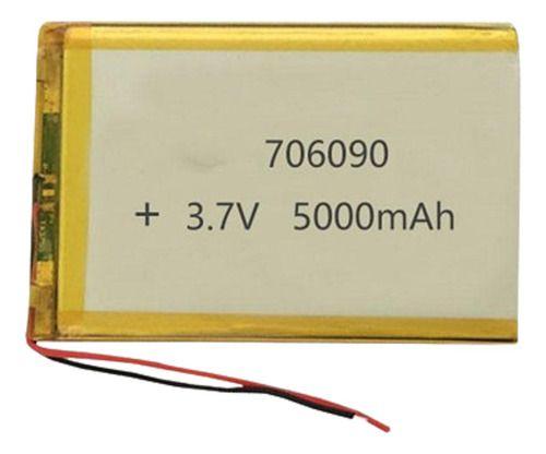 Bateria(12pcs)3,7v 5000mah 7mmx60mmx90mm Com 2 Fios 706090