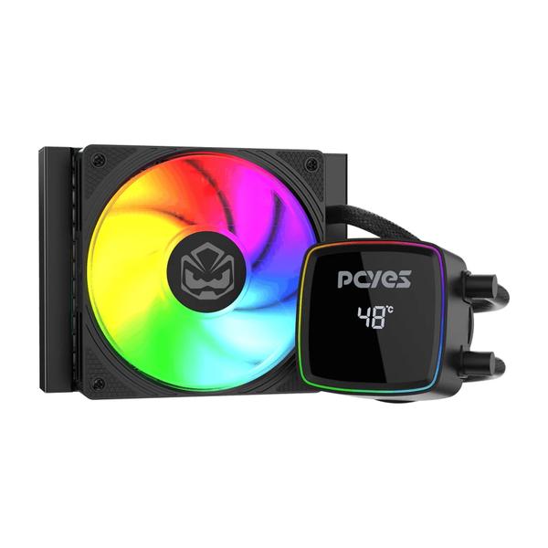 Water Cooler Pcyes Duley 120MM Black Vulcan ARGB 120MM com Display Tdp 200W WCDLY120 PCYES