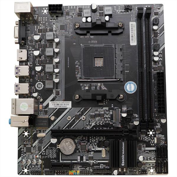 Placa Mãe ESONIC B450DAG-M.2 - AM4 - mATX, DDR4, M.2 NVMe, 4x USB 3.2, Rede Gigabit, HDMI/VGA Placa Mãe ESONIC B450DAG-M.2 - AM4 - mATX, DDR4, M.2 NVMe, 4x USB 3.2, Rede Gigabit, HDMI/VGA