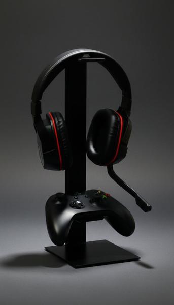 Suporte Headset e Controle Gamer Metal Preto
