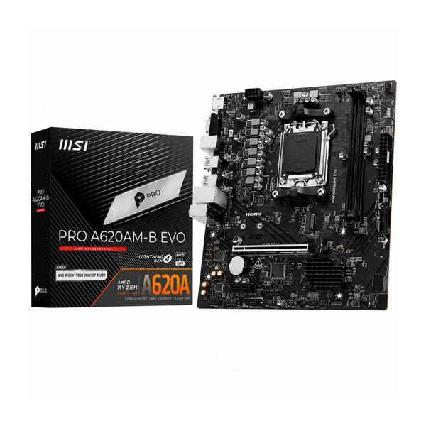 Placa-mae msi pro evo a620am-b am5 ddr5 hdmi/vga (911-7e36-005)