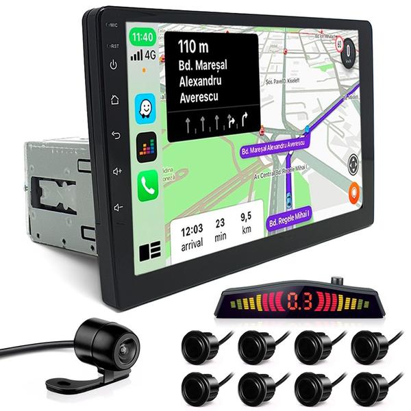 Kit Multimídia 1 Din 9 Polegadas + Câmera Ré + Sensor 8 Pontos Preto Bora 2006 2007 2008 2009 2010 2011 Espelhamento Kit Multimídia 1 Din 9 Polegadas + Câmera Ré + Sensor 8 Pontos Preto Bora 2006 2007 2008 2009 2010 2011 Espelhamento