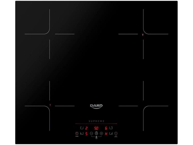 Fogão Cooktop De Indução 4 Bocas Dako Supreme Preto 220v