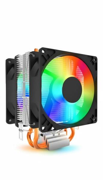 Cooler Duplo Para Processador Rgb Cpu Ryzen Am5 Am4 Am3 Lga