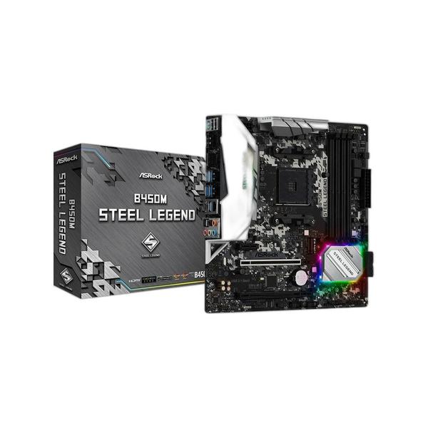 Placa-Mãe Asrock B450m Steel Legend AM4 DDR4 M-Atx