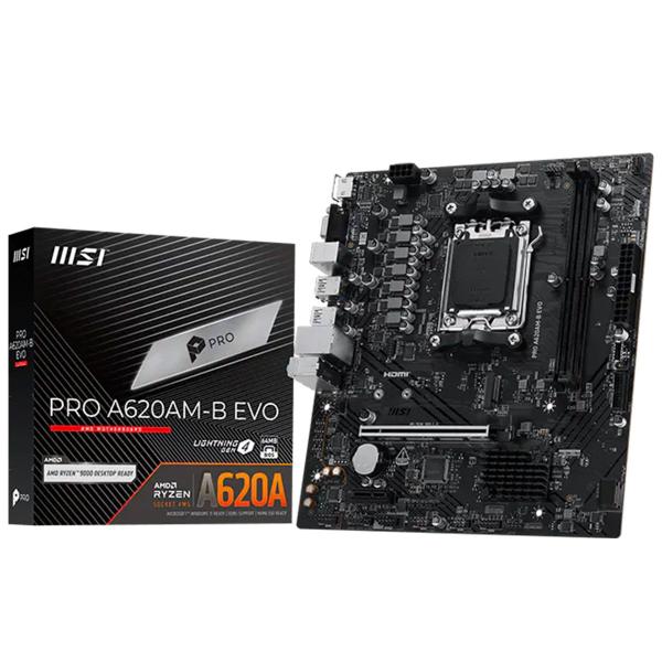 Placa Mãe MSI A620AM-B EVO-E, AMD AM5, DDR5, USB 2.0, Chipset AMD A620A Placa Mãe MSI A620AM-B EVO-E, AMD AM5, DDR5, USB 2.0, Chipset AMD A620A