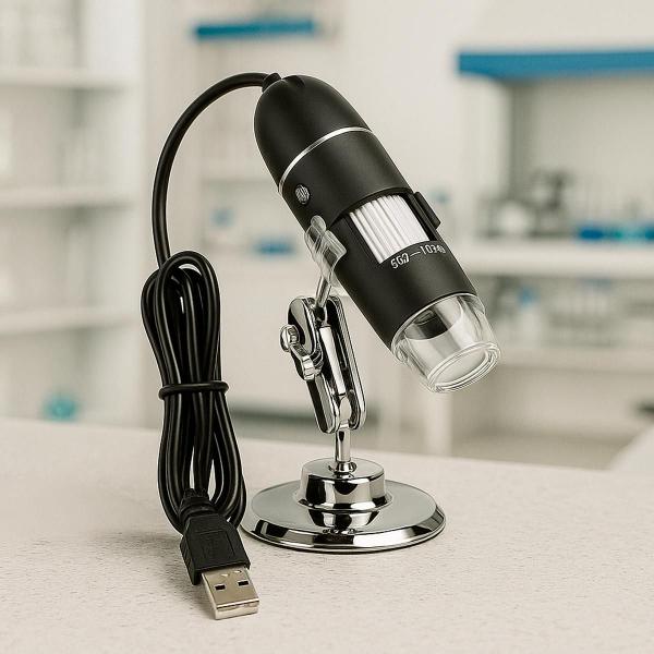 Microscópio Usb Luz Led Portátil Ideal Para Estudo