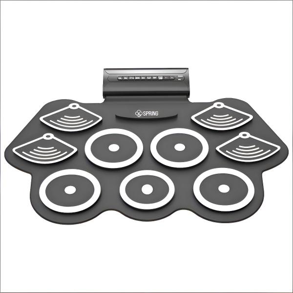 Bateria Eletronica Spring 9 Pads Cor Preto Dobrável