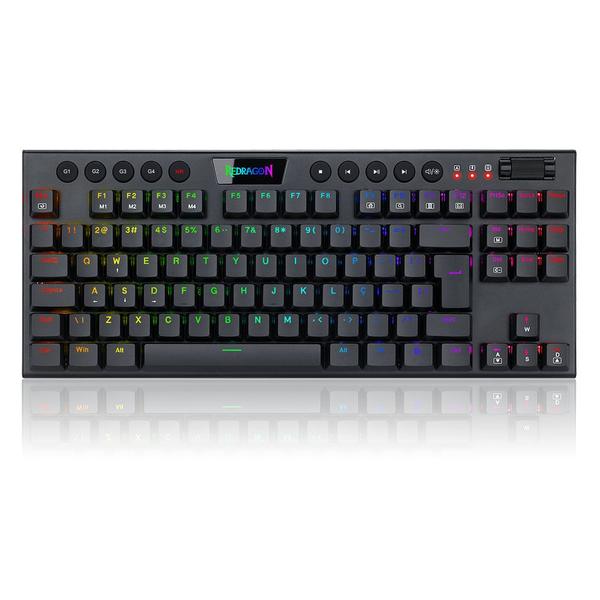 Teclado mecanico usb gamer horus tkl rgb switch brown redragon k622-rgb preto