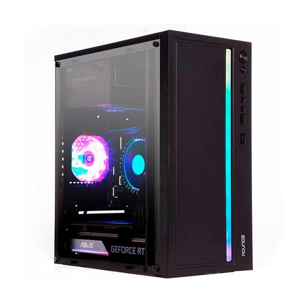 Gabinete Gamer Round5 Viper Black RGB Mid Tower mATX Sem Fans Preto Gabinete Gamer Round5 Viper Black RGB Mid Tower mATX Sem Fans Preto