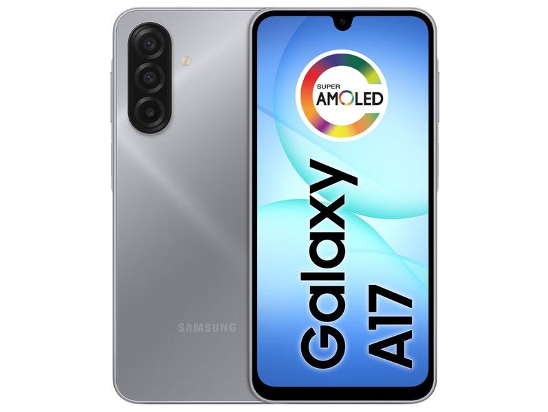 Smartphone Samsung Galaxy A17 com IA 256GB 8GB RAM Câmera de 50MP Tela de 6.7 NFC IP54 - Cinza