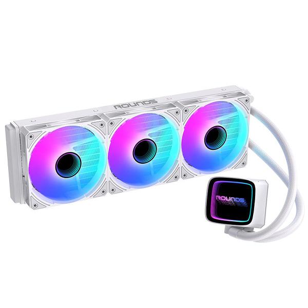 Water cooler round5 eurus white argb 360mm amd/intel r5-wc-eurus-360w-2233