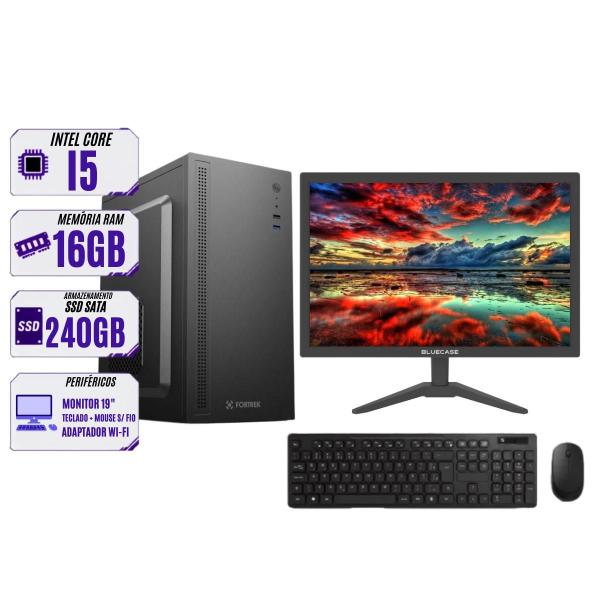 Computador PC Gamer Completo Intel Core i5 SSD 240GB 16GB Teclado Mouse Monitor 19 Windows 11 Computador PC Gamer Completo Intel Core i5 SSD 240GB 16GB Teclado Mouse Monitor 19 Windows 11