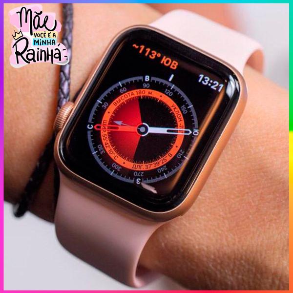 Melhor Smartwatch Presente dia das Mães Serie 9 Rosa Pro A90 Relogio Inteligente Original