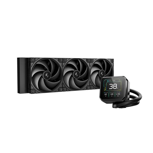 Water cooler deepcool spartacus rgb 360mm amd/intel com display lcd preto r-spt360-bkdsmp-g-1