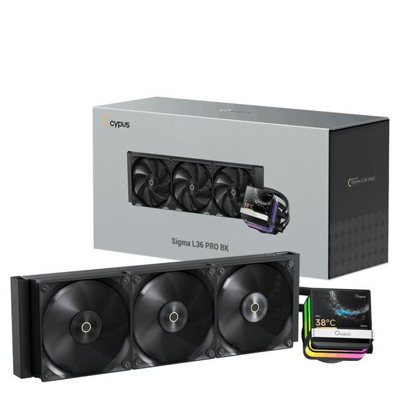Water cooler 360mm ocypus sigma l36 pro bk, argb, display lcd 3.5", black - sigma-l36-bk3anwl00p-gl