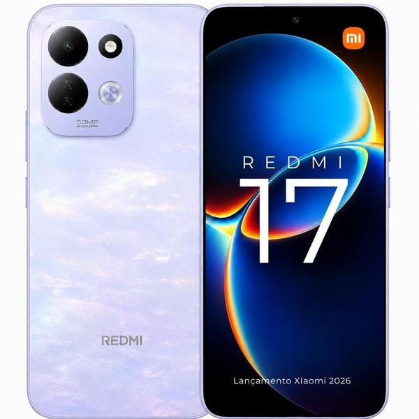 Smartphone Redmi 17 128GB Bateria 7500mAh Tela 6,9 Polegadas 120Hz Câmera 50MP NFC IP64