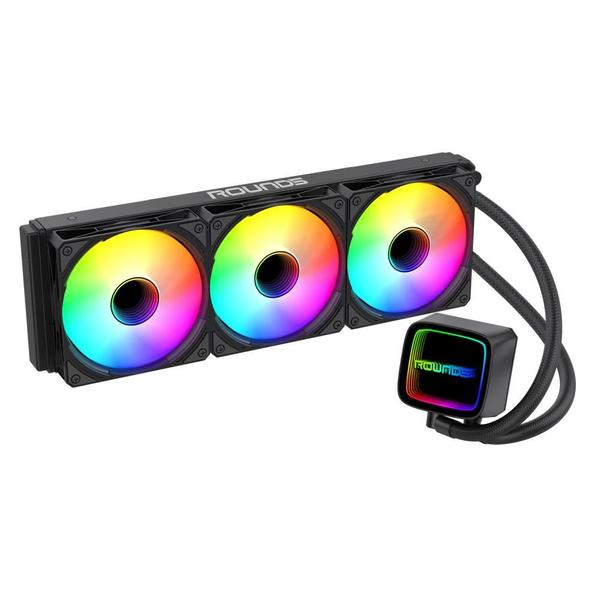 Water Cooler Round5 Eurus Black ARGB 360mm Intel AMD PWM Preto