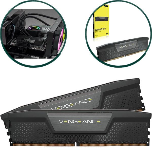 Memória RAM Corsair Vengeance 16GB DDR5 5200MHz CL40 Preta CMK16GX5M1B5200C40