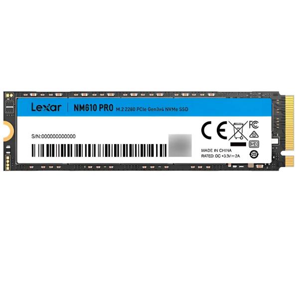 SSD M.2 Lexar NM610 Pro 500GB NVMe PCIe 3.0 x4 2280 com Leitura de até 3300MB/s