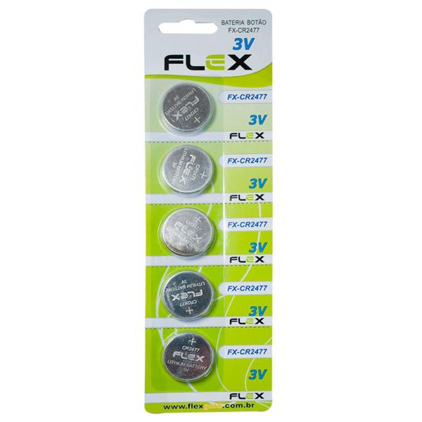 Bateria Cr2477 Cartela Com 5 Unidades Flex F108 Bateria Cr2477 Cartela Com 5 Unidades Flex F108