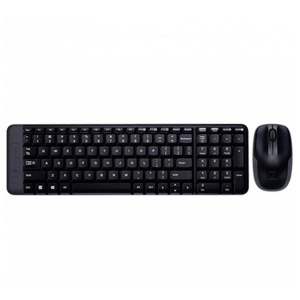 Teclado e Mouse Logitech MK220 Sem Fio ABNT2 Preto Teclado e Mouse Logitech MK220 Sem Fio ABNT2 Preto
