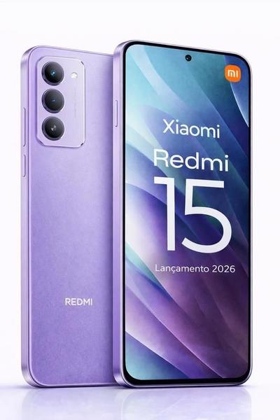 Celular Xiaomi Redmi 15 256GB Tela 144Hz 50MP Câmera 50 Mp Bateria 7000mAh 33W Smartphone Top