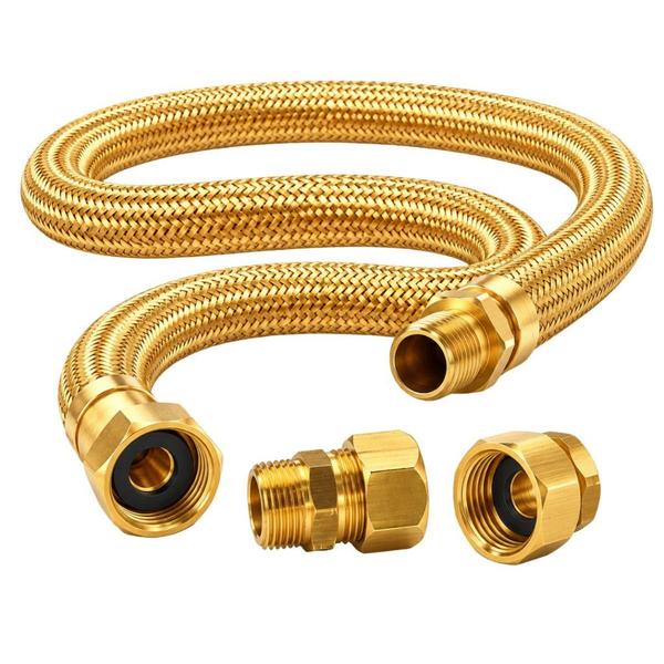 Mangueira Flexível Gás NBR 14177 Alta Temperatura Fogão Cooktop Embutir com Adaptadores - Mangueira Flexível Gás NBR 14177 Alta Temperatura Fogão Cooktop Embutir com Adaptadores -