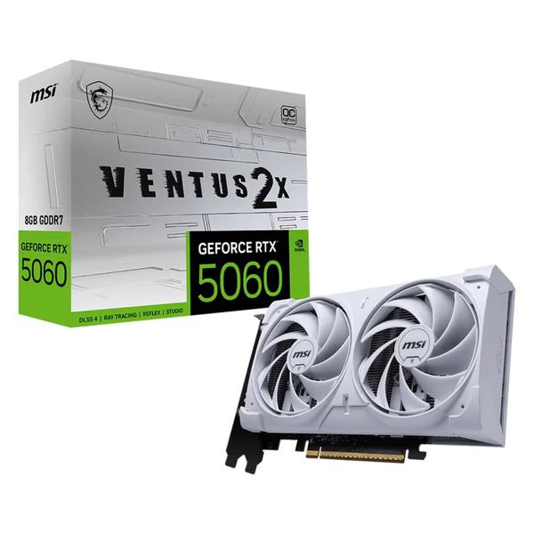 Placa de Vídeo MSI Ventus 2X OC White GeForce RTX-5060 8GB